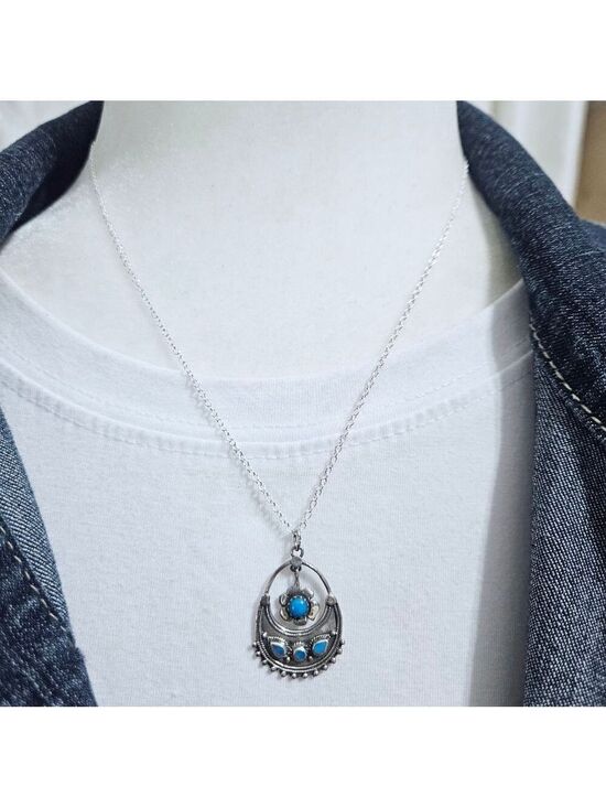 Jewelry - Sterling Silver Turquoise Women's Pendant Necklace